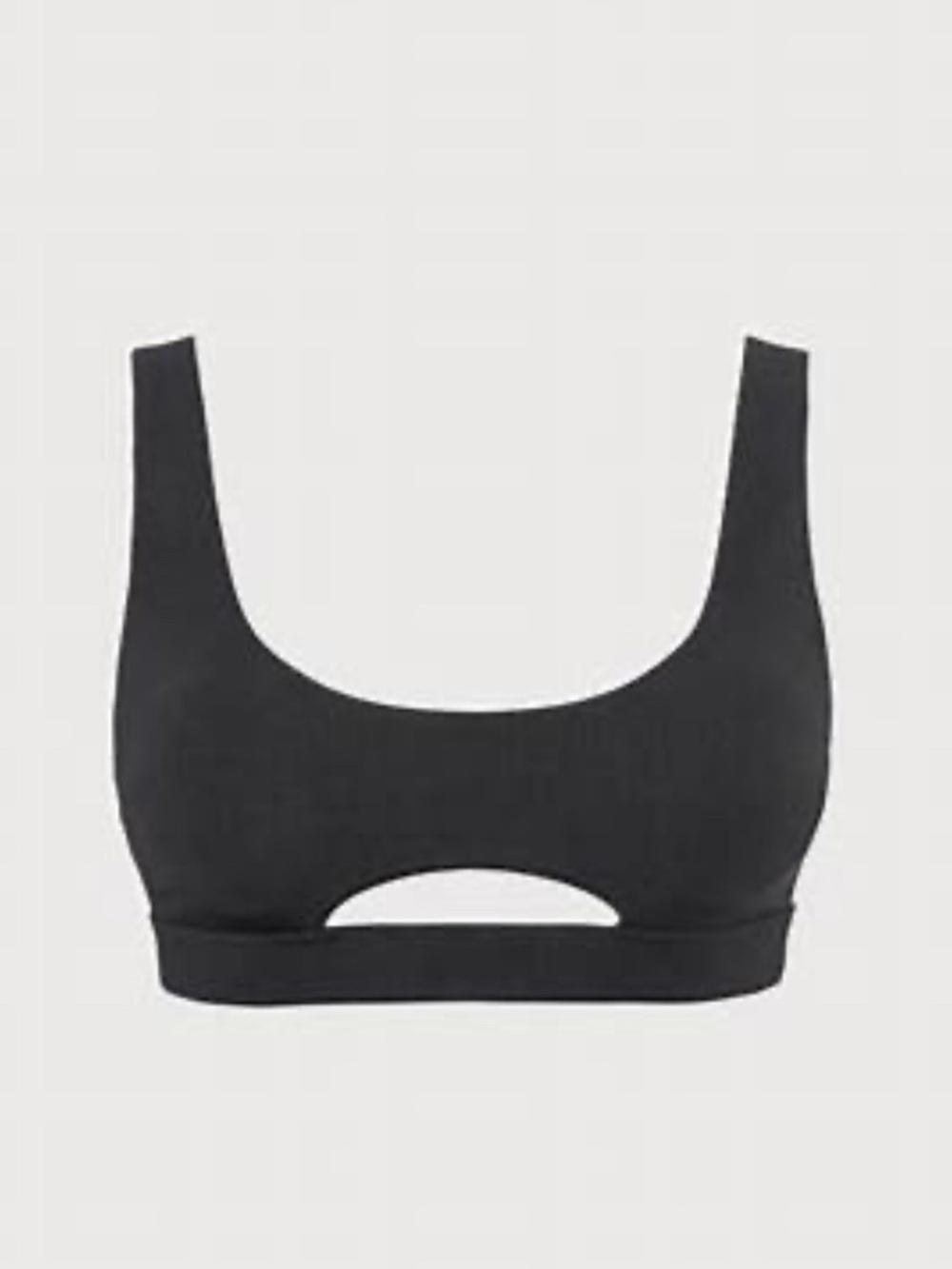 aerie Olive Ribbed Cutout Bralette